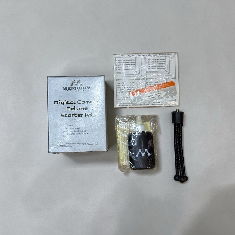 VTG 2005 Merkury Digital Camera Starter Kit Tripod Cleaning Kit Screen Guards
